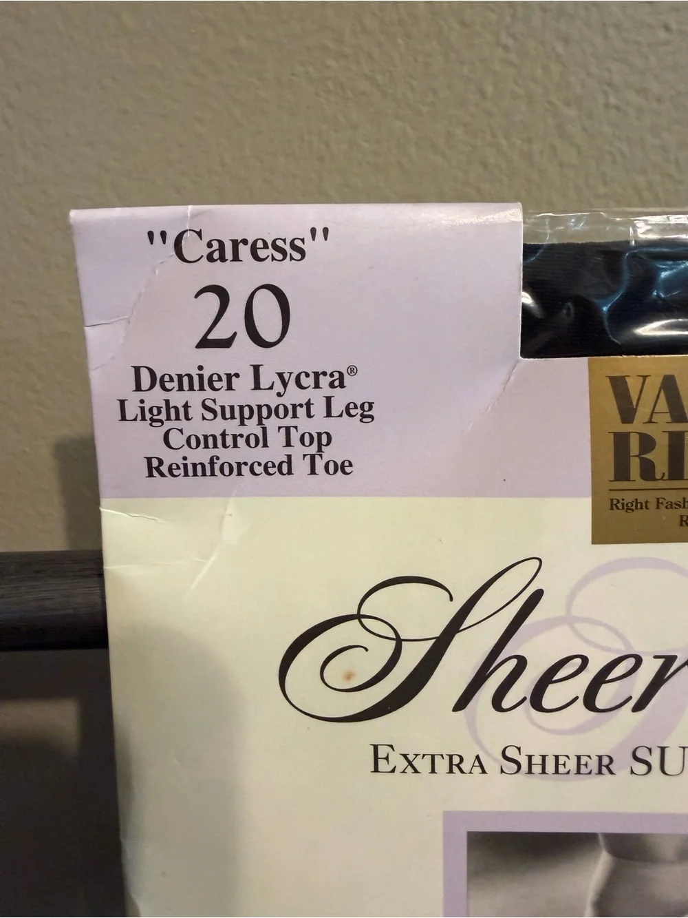 Vintage Worthington Sheer Caress 20 Denier Navy Pantyhose NOS Queen Short